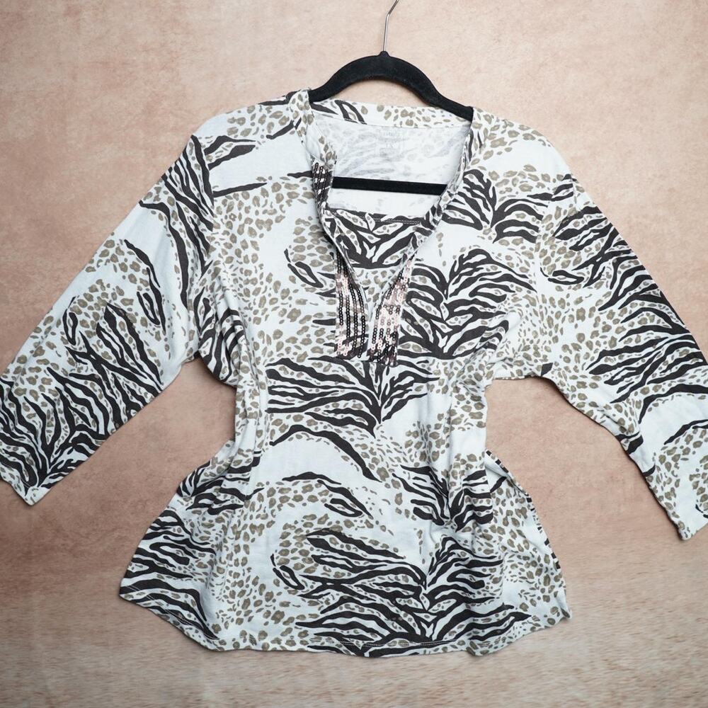 Y2K Hastings Smith Animal Print Top 1X
